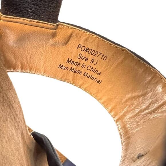 Journee Collection Xanndra Multi Strap Flat Navy Knotted Bow Sandal Size 9.5 New - Picture 11 of 12